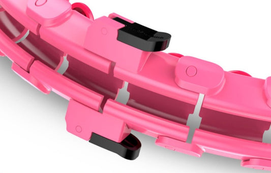 Smart Adjustable Weight Loss Hoop - 24 Detachable Knots for Waist Slimming & 360° Massage Fitness (Up to 52 inches)