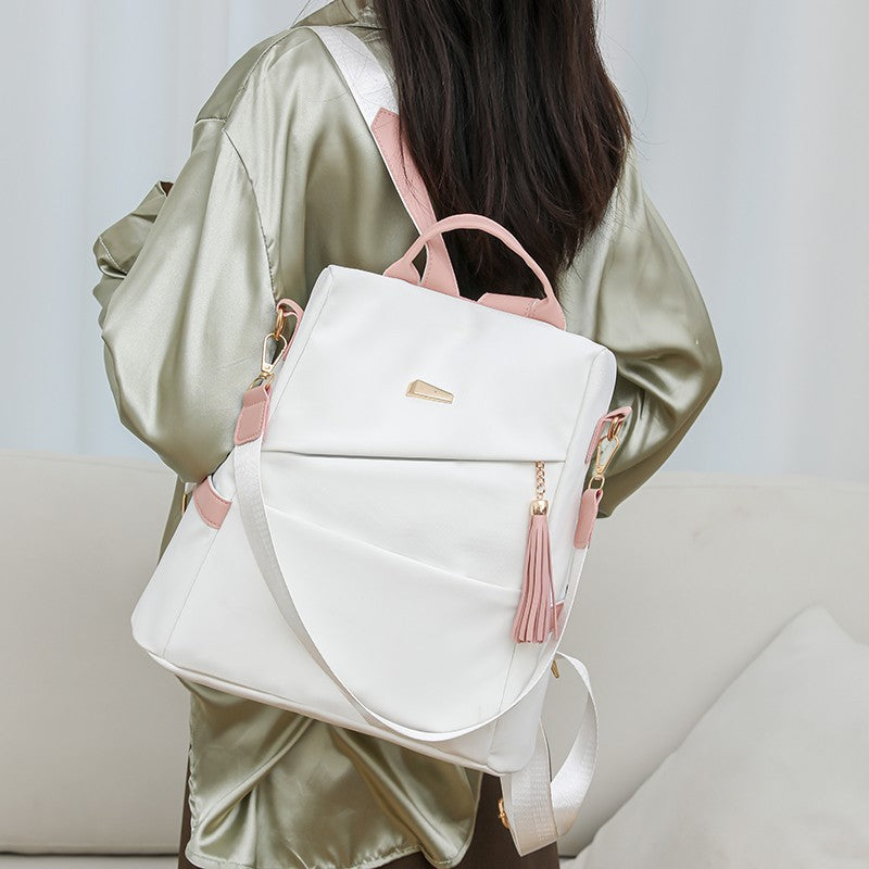 Women’s Anti-Theft Oxford Backpack - Stylish Waterproof Travel Bag & School Rucksack with Secret Back Zipper