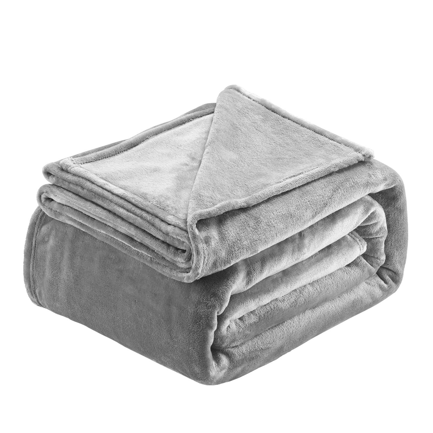 Premium King Size Plush Throw Blanket - 108 x 90 Inches Ultra-Soft Fuzzy Microfiber for All Seasons (Cozy Grey)