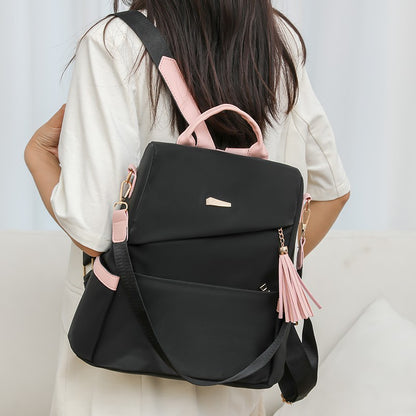 Women’s Anti-Theft Oxford Backpack - Stylish Waterproof Travel Bag & School Rucksack with Secret Back Zipper